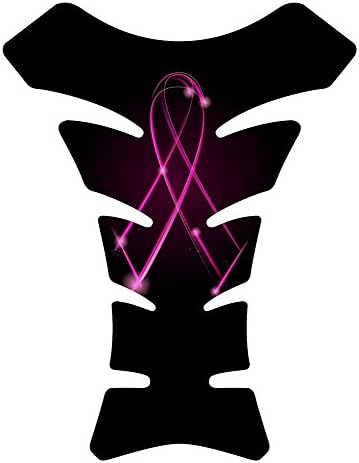Size is 8.5 in Tall x 6.5 in Wide Breast Cancer Pink Black Motorcycle Sport Bike Gas Tank pad Protector Decal Sticker