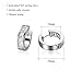 Carleen White Gold Plated Sterling Silver Hoop Earrings Channel Setting Princess Cut AAA Cubic Zirconia CZ Small Thick Huggie Hoop Earrings for Women Outer Diameter 15mm, Thickness 4mm