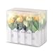 Louis Garden Artificial Flowers Fake Rose in Picket Fence Pot Pack - Mini Potted Plant (Yellow)