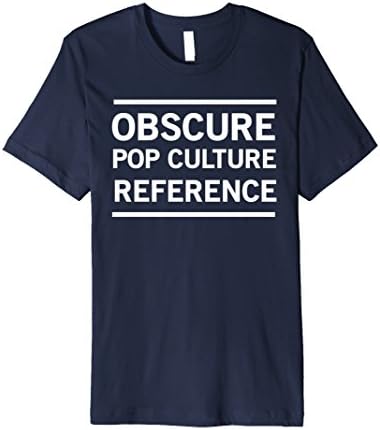 Mens Obscure Pop Culture Reference T-Shirt XL Navy