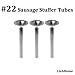 Stuffing Tubes,LiebHome Stainless Steel Funnels Attachment for Manual Sausage Stuffer, For #22 Food Grinders (Set of 3)