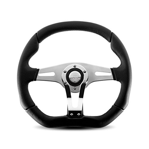 MOMO TRK-R35BK0B Trek-R 350 mm Leather Steering Wheel