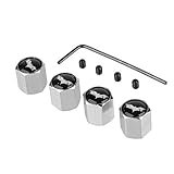 eXeAuto Tire Valve Caps,4pcs Anti-theft Chrome Car Wheel Tire Valve Stem Cap for (Black Batman)
