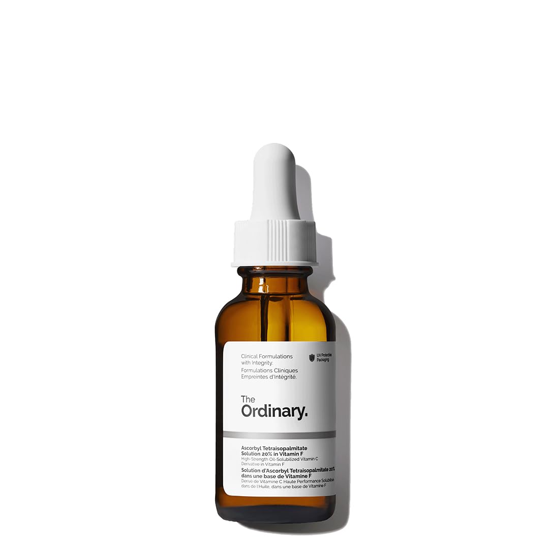 The Ordinary Ascorbyl Tetraisopalmitate Solution 20% in Vitamin F, Hydrating Vitamin C Oil for Brightening and Even Skin Tone, 30ml