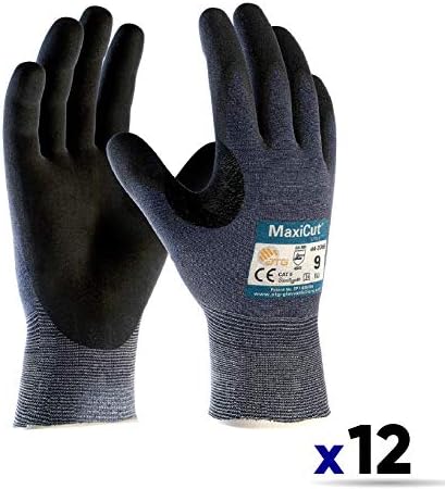 Maxicut Ultra 44-3745 (XSmall) Seamless Knit Engineered Yarn Work Glove with Premium Nitrile Coated MicroFoam Grip on Palm and Fingers (12 Pairs)
