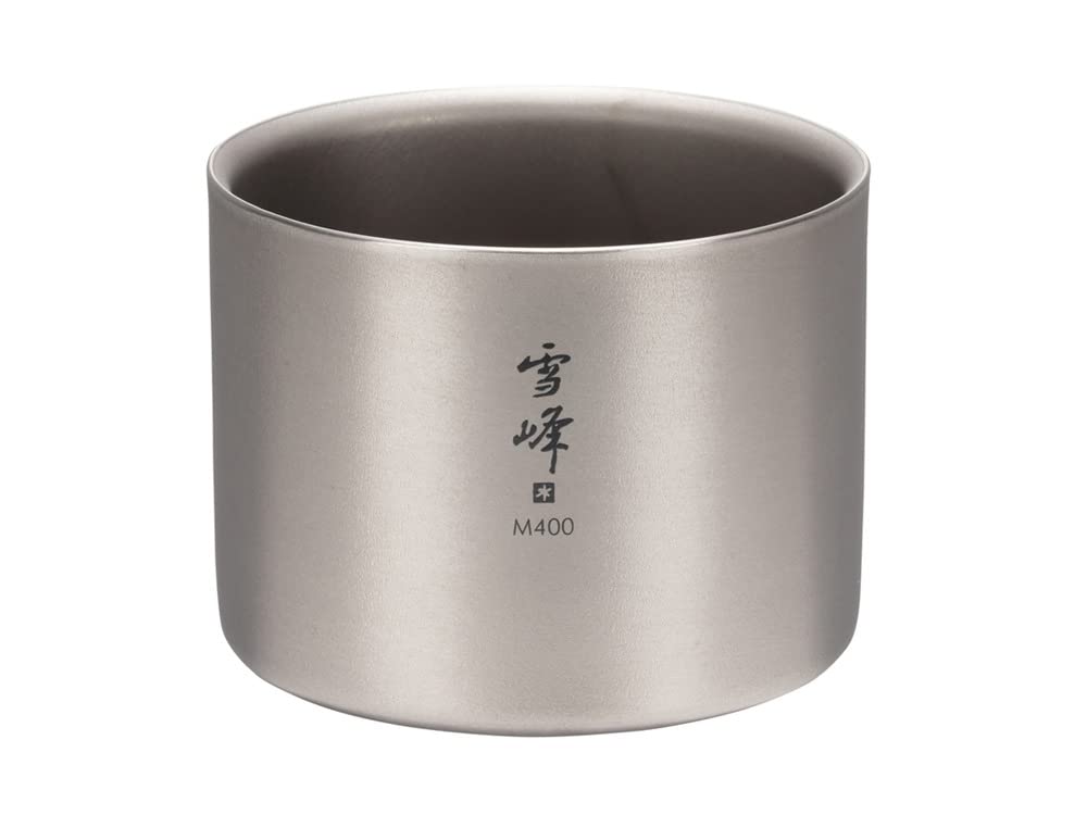 Snow Peak Titanium Double Wall Stacking Mug H300, Grey, Lightweight Insulated Mug for Home, Camping & Outdoors