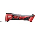 Milwaukee 2626-20 M18 18V Lithium Ion Cordless 18,000 OPM Orbiting Multi Tool with Woodcutting Blades and Sanding Pad with Sh