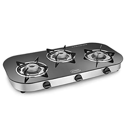 Buy Padmini 3 Burner Glass Cooktop Auto Ignition Black Size 16 X