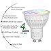 Mi-Light Smart Light Bulb, GU10 4W RGB+CCT LED Spotlight, Dimmable Color Changing LED Lamp, for Movie Night Party Scene, Controlled by Mi Light WiFi ibox/Remote