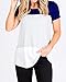Inorin Womens Short Sleeve Round Neck Triple Color Block Striped Casual Summer T Shirts Cute Tees Tops