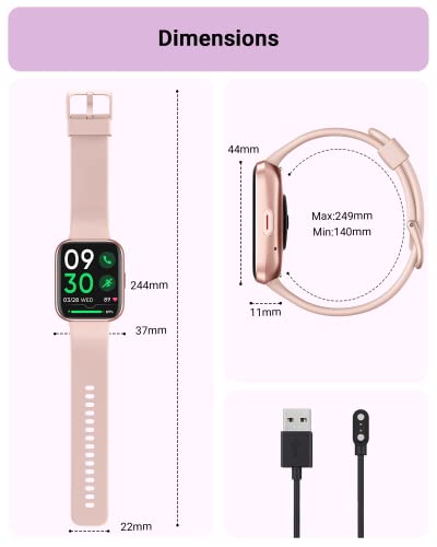 Smart Watch for Women, Answer/Make Call, Alexa Built-in 1.8" HD Fitness Watch with Heart Rate SpO2 Sleep Tracker, Ladies Smartwatch for iPhone Samsung Android, 120 Sport, 3ATM Waterproof Step Counter