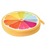 Vegetables Fruits Pillow - TOOGOO(R)Home Decor Fruit Round Sponge Seat Floor Cushion Indoor/Outdoor Chairpad Colorful Orange