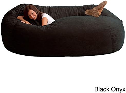 Wonderful And Comfortable FufSack Memory Foam Microfiber 7-foot XXL Black Onyx Bean Bag Chair + E-book Gift*