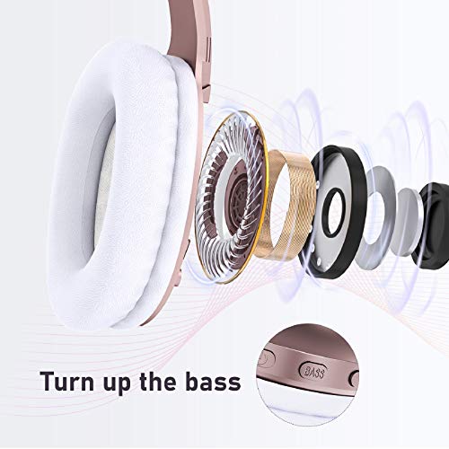 Bluetooth Headphones, 100 Hours Playtime Bluetooth 5.0