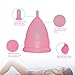 Menstrual Cup By Fairyfox Set of 2 Periods Kit with Silk Brocade Bag - Soft Comfort Fit, Reusable Menstrual Cups (Small, 2 Blue)