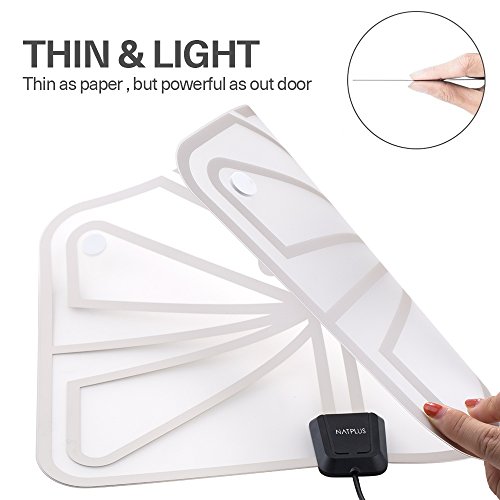 TV-AntennaIndoor-HDTV-Antenna-1080P-50-100-Mile-Range-with-Detachable-Amplifier-Signal-BoosterUSB-Power-Supply-and-165FT-High-Performance-Coax-Cable-Transparent-Appearance-2018-New-Version