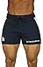 YoungLA Men's Bodybuilding Lift Shorts W/ Zipper Pockets Small NavyWhite