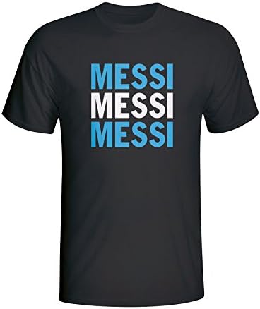 Amazon Com Airosportswear Lionel Messi Argentina Player Flag T Shirt Black Sports Outdoors