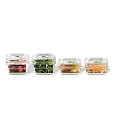 FoodSaver Fresh Containers | Vacuum Seal Food Storage Container Set | Clear | FA4SC3355T2