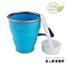 Collapsible Travel Cup - 100% Food-grade Silicone Mug for Camping and Hiking, Blue - by Not Just A Gadget