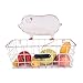 NIKKY HOME Shabby Chic Style Wall Mounted Wire Mesh Storage Rack Basket Decor, White Piggy