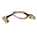 Pc-case 0.5ft Rf Electrical Wire Coaxial Cable Connector Sma Female Bulkhead Nut Straight to Sma Male Right Angle Assembly Pigtail Extension Rg316 15cm Copper Conductor for Wireless Antenna