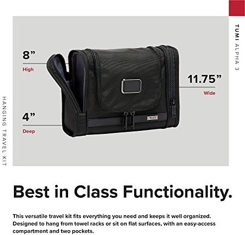 TUMI - Alpha 3 Hanging Travel Kit - Luggage Accessories Toiletry Bag for Men and Women - Black 2 TUMI - Alpha 3 Hanging Travel Kit - Luggage Accessories Toiletry Bag for Men and Women - Black