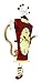 Allen Designs Steamin' Tea Teapot Pendulum Wall Clock