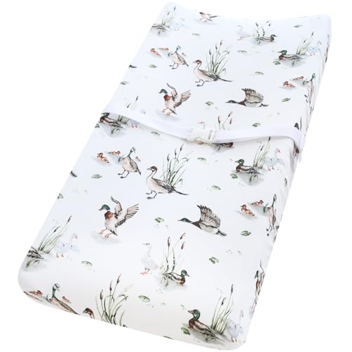 LifeTree Muslin Changing Pad Cover for Baby Girls Boys, 70% Viscose from Bamboo and 30% Cotton, 16
