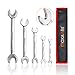 Ratchet Wrench Set, GOXAWEE 6 in 1 Combination Wrenches Multipurpose CRV Double Open-End Wrench Roll Home Hand Tool with Bag - 5Pcs Metric Size (6mm-32mm)
