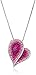 Sterling Silver Pink Heart Swarovski Elements Pendant Necklace