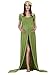 JL Store Maternity Chiffon Gown Split Front Maxi Photography Dress for Photo Shoot (GREEN)