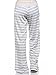 Famulily Women's Stretch Comfy Striped Drawstring Wide Leg High Waisted Pajama Pants(Grey,Large)