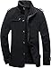 Vcansion Men's Winter Sherpa Lined Fleece Parka Jacket Windproof Coat Stand Collar Military Jacket