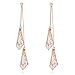 Dangle Earring Drop Earrings Long Earrings Rose Gold Wedding Earrings for Women