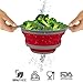 Kitchen Maestro Collapsible Colander Set Red Gray