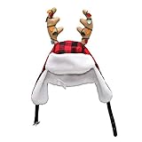 Dyno 16” Adjustable Red and Black Plaid Christmas Hat with Sherpa Ear Flaps and Antlers