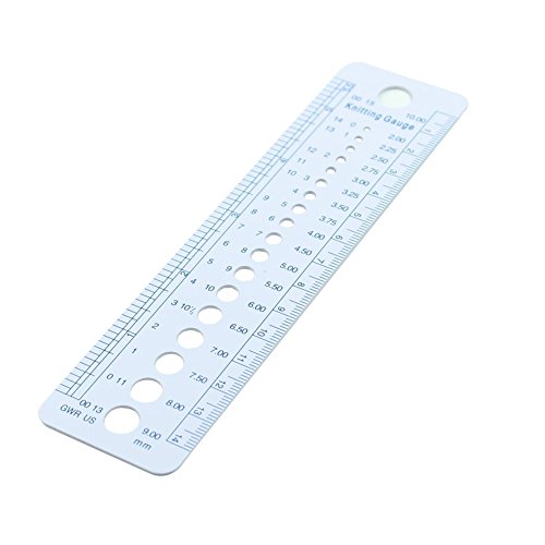 Ladaidra Inch cm Ruler UK US Canada Sizes Knitting Needle Gauge Measure Tool