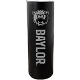 R and R Imports Baylor Bears 20 oz Insulated Stainless Steel Skinny Tumbler Black Officially Licensed Collegiate Product