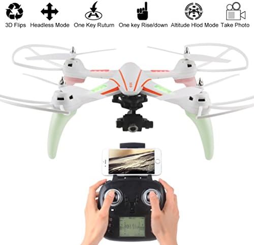 Thread_us WLtoys Q696-E 2.4G 6-Axis Gyro RC Quadcopter Set High-Temperature RTF Drone WiFi 720P PTZ-Stabilized HD Aerial-Aerial Camera (2 million Pixels)