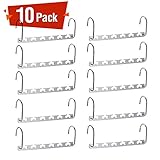 Pretigo Space Saving Hangers 10 Pack Wonder Clothes Hangers Stainless Steel Magic Hanger Cascading Hanger Updated Hook Design Closet Organizer Hanger