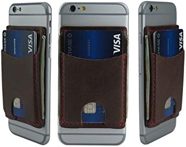 Kapotas Wallet with MicroSuction- Brown w/Red Stitching Colorway