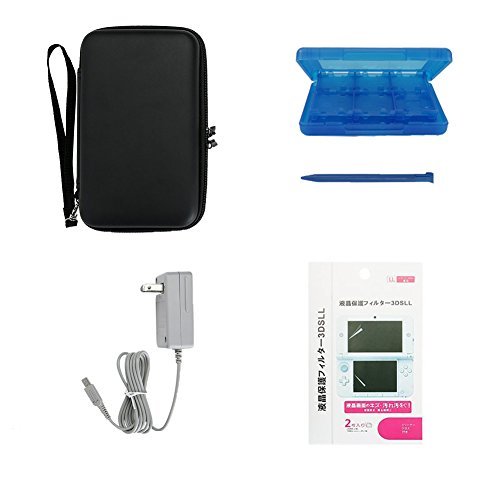 5 Pieces Accessories Kit for Nintendo 3ds xl / New 3ds xl - Portable Carrying Bag + Game Card Case + Screen Protective Filter + Touch Screen Stylus