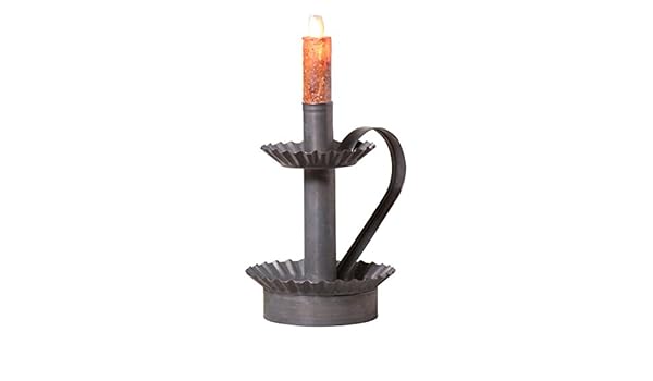 Log Cabin Candlestick In Blackened Tin Amazon Com