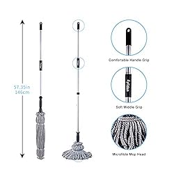 Eyliden Mop with 2 Reusable Heads, Easy Wringing