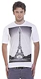 Retreez Paris Eiffel Tower Triangle Graphic Printed T-shirt