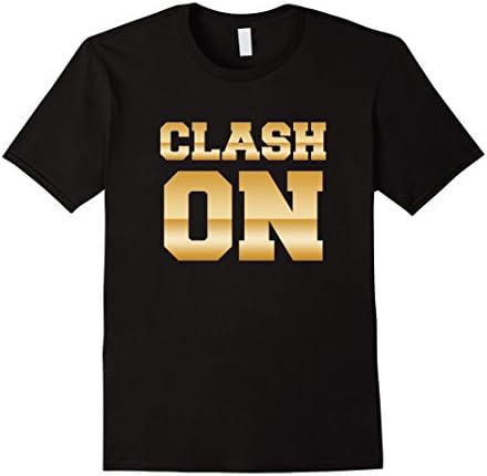 Mens Clash On T shirt for Clashing Medium Black