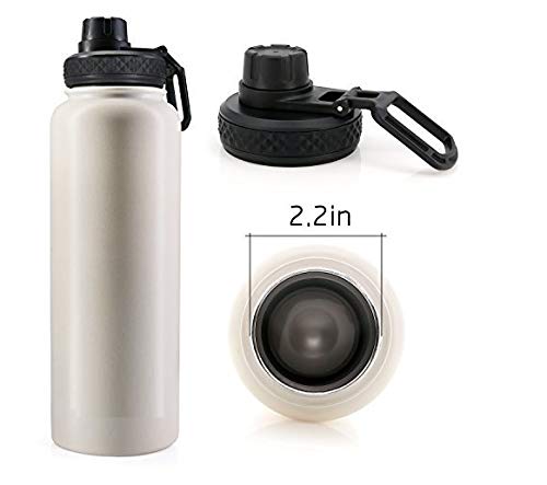 Twist Lid Accessories Bundle for Hydro Flask Wide Mouth Stainless Steel Insulated Water Bottle for Double Wall Thermoses with Mouth Size 2.2" in Diameter. Leak Proof and BPA Free. - Thumbnail 7