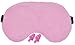 Sleeping mask with earplugs. Luxury Eye Mask for Sleep or Travel. Reversible Pink and Blue