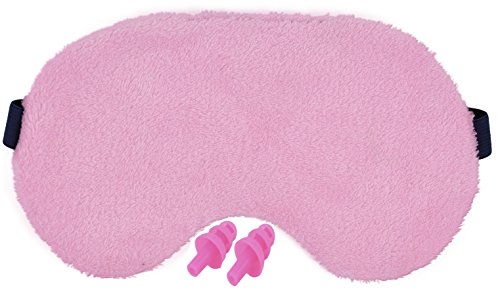 Luxury eye mask for sleep or travel. reversible pink and blue. sl…